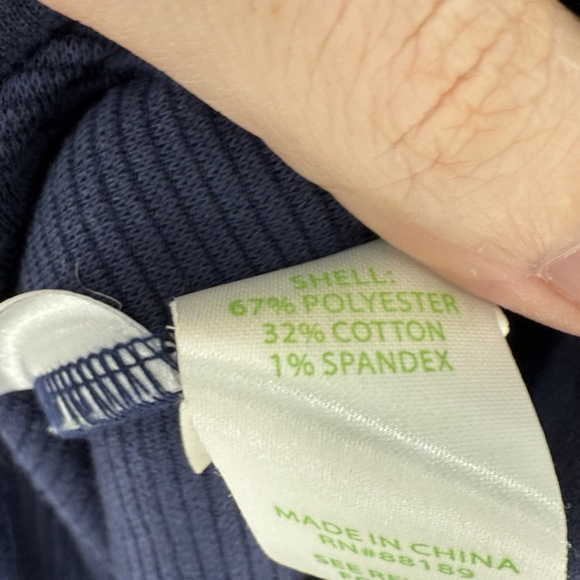 Lilly Pulitzer Charlene Navy Ribbed Long Sleeve Dress Women’s Size Medium - Picture 5 of 5